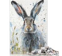 500 Pieces Jigsaw Puzzles Splash of Hare Jigsaw Puzzles for Adults Woodenboard Puzzles Challenging Game Puzzles 500pcs (52x38cm)