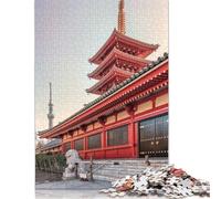 500 Pieces Jigsaw Puzzles Tokyo Architecture Creative Square Jigsaw Puzzles for Adults And Wooden Puzzles Challenging Game 500pcs (52x38cm)