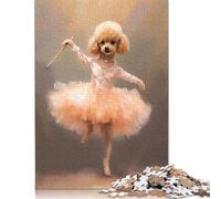 500 Pieces Jigsaw Puzzles Toy Poodle Ballerina Creative Square Jigsaw Puzzles for Adults And Wooden Puzzles Challenging Game 500pcs (52x38cm)
