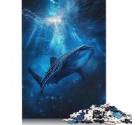 500 Pieces Jigsaw Puzzles Whale Shark Ocean Creative Square Jigsaw Puzzles for Adults And Wooden Puzzles Challenging Game 500pcs (52x38cm)