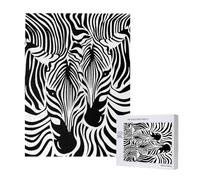 500 Pieces Jigsaw Puzzles Wooden Jigsaw Toy Family Game for Adults Teens,Abstract Animal Zebra Print