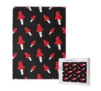 500 Pieces Jigsaw Puzzles Wooden Jigsaw Toy Family Game for Adults Teens,Amanita Mushroom Pattern