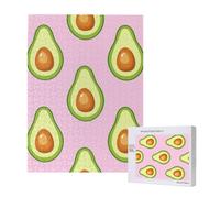 500 Pieces Jigsaw Puzzles Wooden Jigsaw Toy Family Game for Adults Teens,Avocado Print Pink