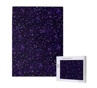 500 Pieces Jigsaw Puzzles Wooden Jigsaw Toy Family Game for Adults Teens,Dark Amethyst Purple Glitter