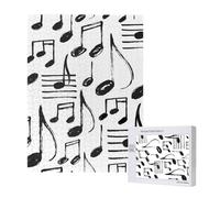 500 Pieces Jigsaw Puzzles Wooden Jigsaw Toy Family Game for Adults Teens,Hand Sketch Musical Notes