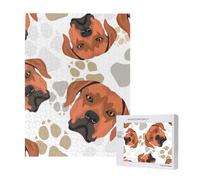 500 Pieces Jigsaw Puzzles Wooden Jigsaw Toy Family Game for Adults Teens,Rhodesian Ridgeback With Love