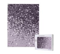 500 Pieces Jigsaw Puzzles Wooden Jigsaw Toy Family Game for Adults Teens,Sparkling Lavender Lady Glitter Shiny Decor Art