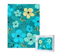500 Pieces Jigsaw Puzzles Wooden Jigsaw Toy Family Game for Adults Teens,Spring Flowers Seamless Pattern