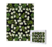 500 Pieces Jigsaw Puzzles Wooden Jigsaw Toy Family Game for Adults Teens,Swiss Alpine Edelweiss Floral