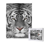 500 Pieces Jigsaw Puzzles Wooden Jigsaw Toy Family Game for Adults Teens,White Beautiful Tiger Print