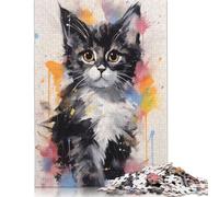 500 Pieces Kitty No4 Jigsaw Puzzle Difficulty Puzzle Education Games Toys 500pcs (52x38cm)