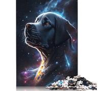 500 Pieces Labrador In Space Jigsaw Puzzles for Adults Wooden Puzzle Educational Game for Adult Teenagers 500pcs (52x38cm)