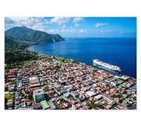 500 Pieces Landscape Puzzles Diy Caribbean City Roseau On The Island Of Dominica Puzzles Jigsaw Creativity Toys For Kids Adults 52x38CM
