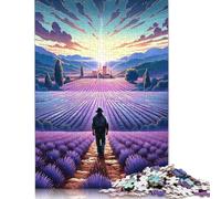 500 Pieces Lavender Fields in Provence, France13 Puzzles Jigsaw Difficulty Puzzle Jigsaw Educational Games Toy 500pcs (52x38cm)