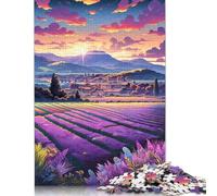 500 Pieces Lavender Fields in Provence, France9 Puzzle Jigsaw Adults Puzzles Difficulty Jigsaw Educational Game Toy 500pcs (52x38cm)