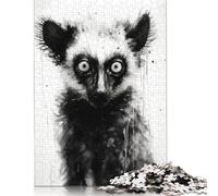 500 Pieces 'Lemur Beauty Watercolor Creative Square Wooden Jigsaw Puzzles for Adults Educational Game Challenge Toy 500pcs (52x38cm)