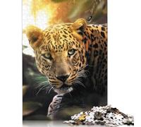 500 Pieces Leopard And Butterfly Puzzles Wooden Puzzle for Adults And Teenager Puzzling for Gift 500pcs (52x38cm)