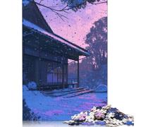 500 Pieces Lofi Pink Retro Wood Puzzles Wooden Puzzles for Adults& Teenagers Age 12 Years Up 500pcs (52x38cm)