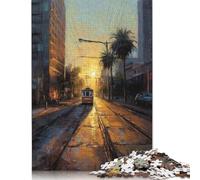 500 Pieces Los Angeles Charm USA Jigsaw Puzzles for Adults Puzzles Wooden Puzzles Sustainable Puzzle for Adults 500pcs (52x38cm)
