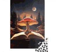 500 Pieces Magic Mushroom Book Square Jigsaw Puzzles for Adults And Wooden Puzzles Children Puzzles 500pcs (52x38cm)