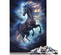 500 Pieces Magic Space Horse Puzzle Jigsaw Difficulty Puzzle Jigsaw Educational Game Toy 500pcs (52x38cm)