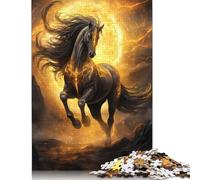 500 Pieces Magic Sun Horse Puzzle Jigsaw, Difficulty Puzzle Jigsaw Educational Game Toy Family Decoration 500pcs (52x38cm)