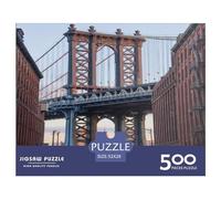 500 Pieces Manhattan Bridge Empire Square Jigsaw Puzzles for Adults And Wooden Puzzles Children Puzzles 500pcs (52x38cm)