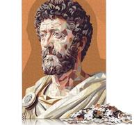 500 Pieces 'Marcus Aurelius Low Poly Puzzle for Adults Wooden Puzzle Jigsaws for Adults Educational Game for Adult Teenagers 500pcs (52x38cm)
