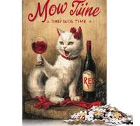 500 Pieces Mew Wine Time Creative Square Jigsaw Puzzles for Adults And Wooden Puzzles Challenging Game 500pcs (52x38cm)