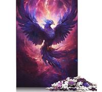 500 Pieces Mystical Phoenix Bird for Adults Difficult Jigsaw Puzzles Wood Puzzles Wooden Puzzles Game Toys for Adults 500pcs (52x38cm)