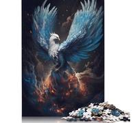 500 Pieces Mystical Phoenix Bird Puzzle for Adults Wooden Puzzle Jigsaws for Adults Educational Game Teenagers 500pcs (52x38cm)