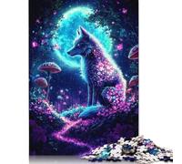 500 Pieces Mystical Wolf Puzzles Jigsaw Adults Difficulty Jigsaw Puzzle Relaxing Games Toy 500pcs (52x38cm)