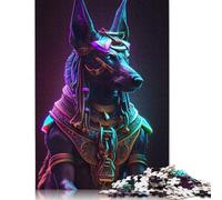 500 Pieces Neon Anubis Jigsaw Puzzle Puzzles for Adults Puzzle for Adults And Teenager 500pcs (52x38cm)