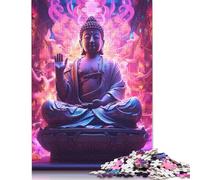 500 Pieces Neon Buddha Jigsaw Puzzle Jigsaws for Adults for Adults& Teenagers Age 12 Years Up 500pcs (52x38cm)