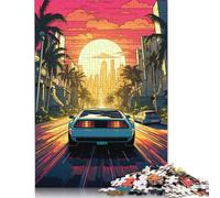 500 Pieces Neon Cool Sports Car Puzzles Jigsaw Adults Difficulty Puzzles Jigsaw Educational Games Toy Family Decoration 500pcs (52x38cm)