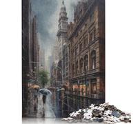 500 Pieces New York City USA in Oil Jigsaw Puzzle Puzzle Jigsaws for Adults& Teenagers Age 12 Years Up 500pcs (52x38cm)