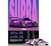 500 Pieces Nissan Supra GTR Car Jigsaw Square Puzzle for Adults Wooden Puzzles Unique Challenge Games 500pcs (52x38cm)