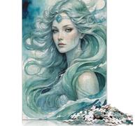 500 Pieces Norse God Njord, Depicted As A Woman Jigsaw Puzzle Puzzles for Adults Puzzle for Adults And Teenager 500pcs (52x38cm)