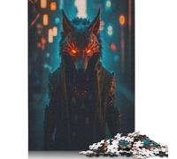 500 Pieces of Jigsaw Puzzle The Cyberpunk Dark Fox Jigsaw Puzzles Game Birthday Gifts Puzzles Decorative Jigsaw Puzzle for Adults And Teenagers 500pcs (52x38cm)