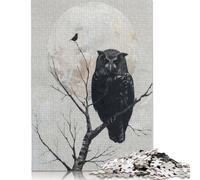 500 Pieces Owl And Bird on Branch Puzzle for Adults Puzzle Adult Jigsaw Puzzle Learning Educational Toys 500pcs (52x38cm)