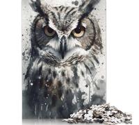 500 Pieces Owl Beauty Watercolor Jigsaw Puzzle Puzzle Jigsaws for Adults& Teenagers Age 12 Years Up 500pcs (52x38cm)