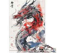 500 Pieces Painting Chinese Dragon Puzzle for Adults Puzzle Adult Jigsaw Puzzle Learning Educational Toys 500pcs (52x38cm)
