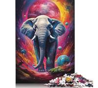500 Pieces Painting of Two Elephants Jigsaw Puzzles for Adults Jigsaw Puzzle for Family Time Brain Challenge 500pcs (52x38cm)