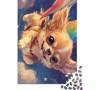 500 Pieces Papillon Dog Puzzle Jigsaw Difficulty Puzzle Jigsaw Educational Game Toy 500pcs (52x38cm)