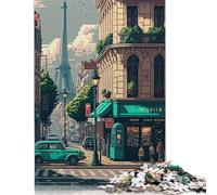 500 Pieces Paris Pixel Art Jigsaw Puzzle Jigsaws for Adults for Adults& Teenagers Age 12 Years Up 500pcs (52x38cm)