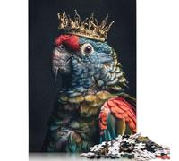 500 Pieces Parrot Little King for Adults Difficult Jigsaw Puzzles Wooden Puzzle for Adults And Teenager Jigsaw Puzzles for Adult 500pcs (52x38cm)