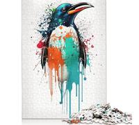 500 Pieces Penguin Puzzle for Adults Wooden Puzzles Educational Game Challenge Toy 500pcs (52x38cm)