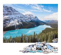 500 Pieces Peyto Lake Banff Canada Jigsaw Puzzles for Adults Wooden Puzzles for Adults Puzzles Learning Educational Toys 500pcs (52x38cm)
