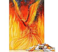 500 Pieces Phoenix Bird for Adults Difficult Jigsaw Puzzles Wood Puzzles Wooden Puzzles Game Toys for Adults 500pcs (52x38cm)