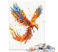 500 Pieces Phoenix Minimalist Jigsaw Puzzle Puzzle for Adults And Teenager For Family Fun & Game Night 500pcs (52x38cm)
